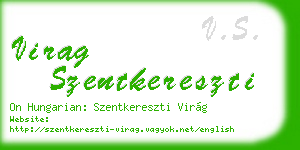 virag szentkereszti business card